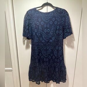 A. Calin by Flying Tomato Mini Short Sleeve Navy Dress